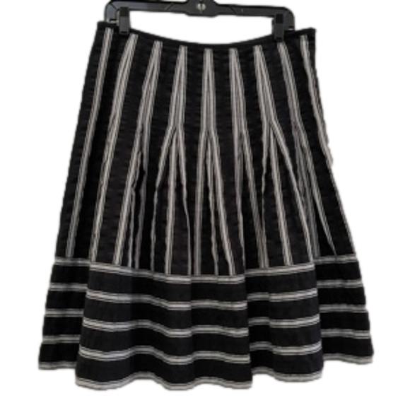 Talbots Dresses & Skirts - Talbots striped skirt - black white size 10 a line midi
